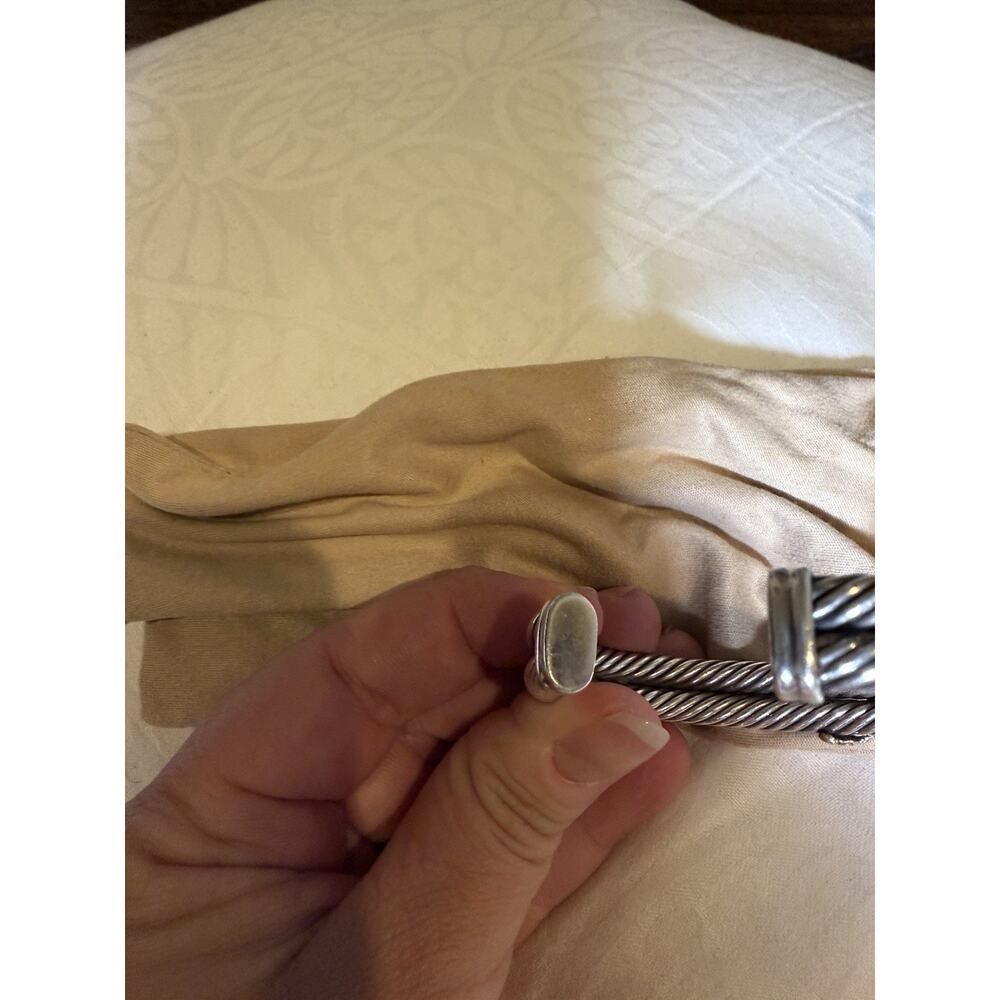 DAVID YURMAN DIAMOND X DOUBLE CABLE BRACELET - Picture 6 of 7